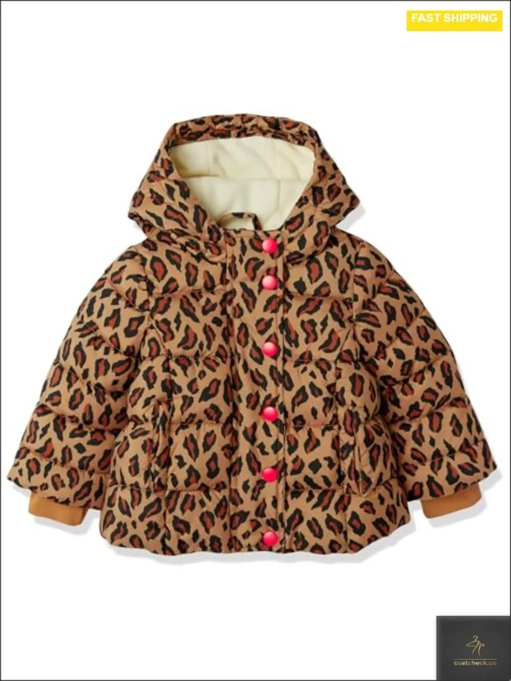 Girls Heavyweight Hooded Puffer Coat Water-Resistant Quilted Jacket